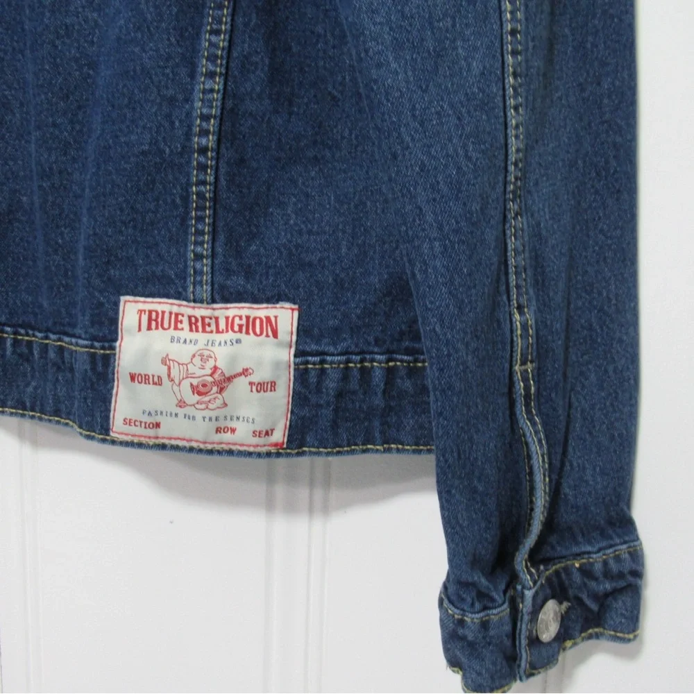 True Religion Jesse SN Trucker Denim Jacket Size Small